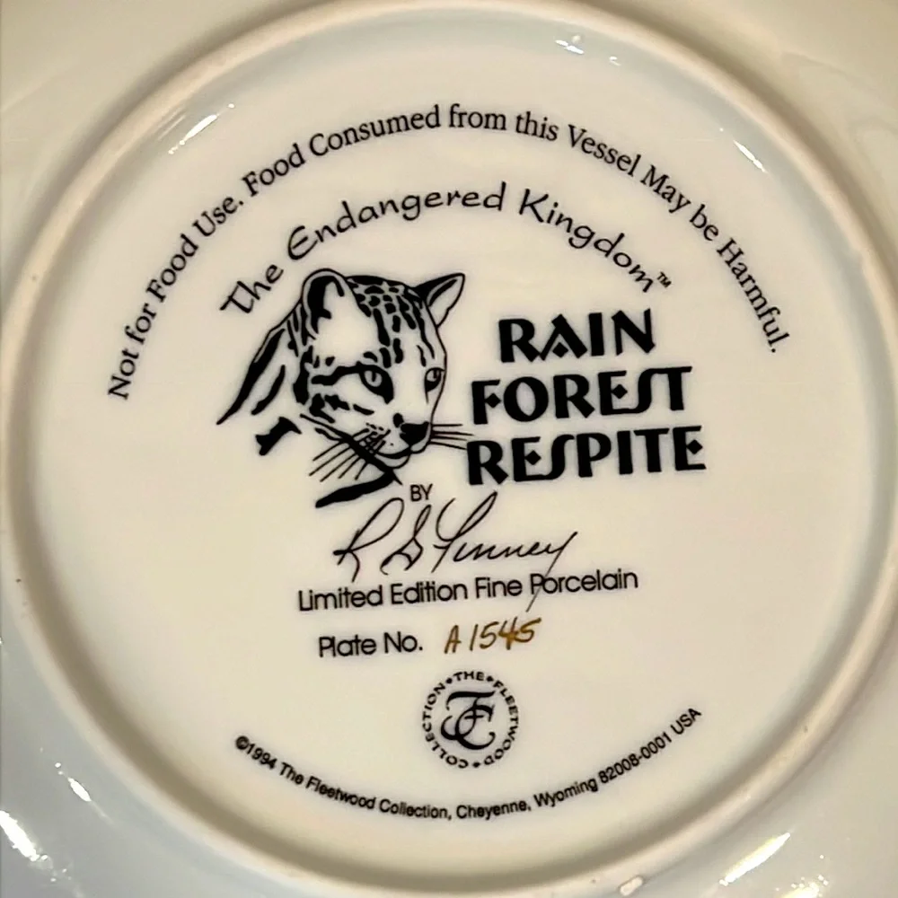 FLEETWOOD COLLECTION. The Endangered Kingdom. RAIN FOREST RESPITE. A 1545